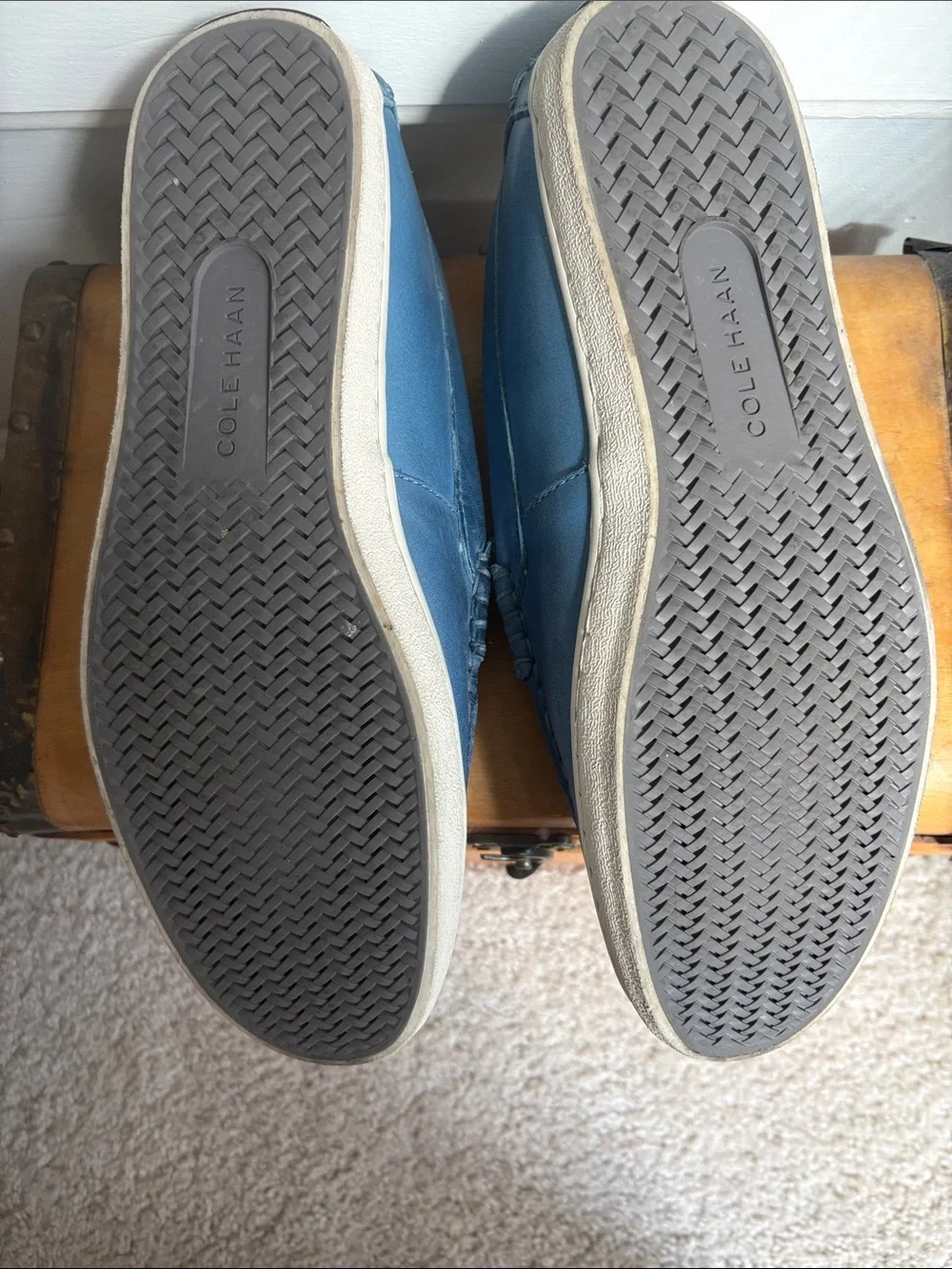 Cole Haan Blue Casual Slip-On Penny Loafers